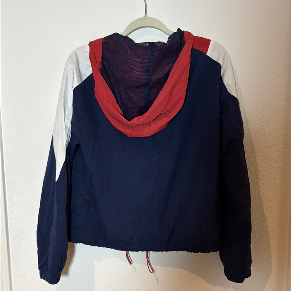 Forever 21 Navy With Red and White Full-zip Windbreaker Jacket Size Medium - Picture 10 of 10